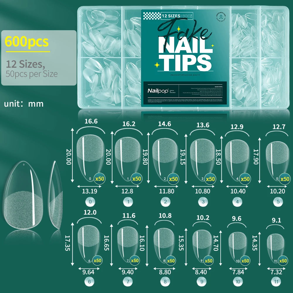 Soft Gel Nail Tips - 600pcs