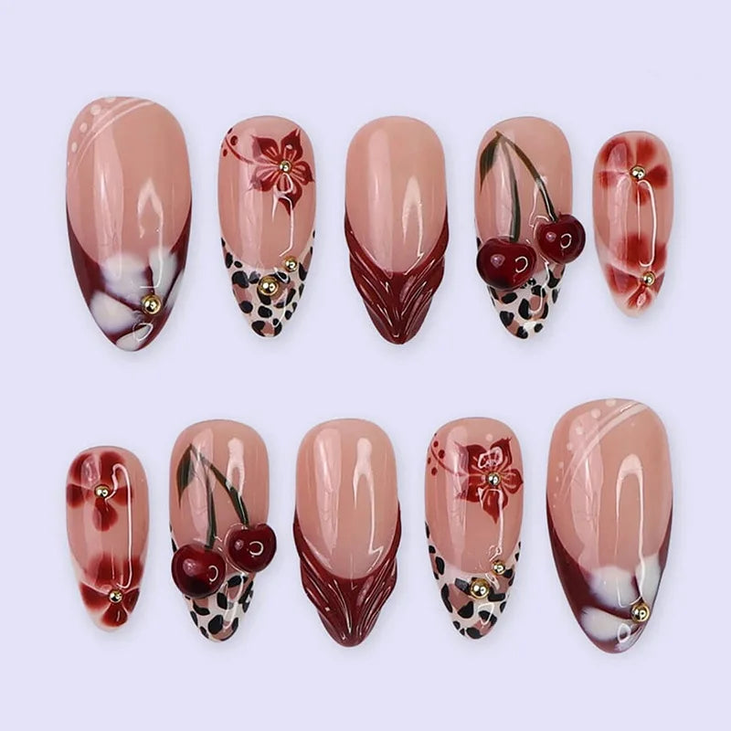 Flora Press-On Nails - 24pcs