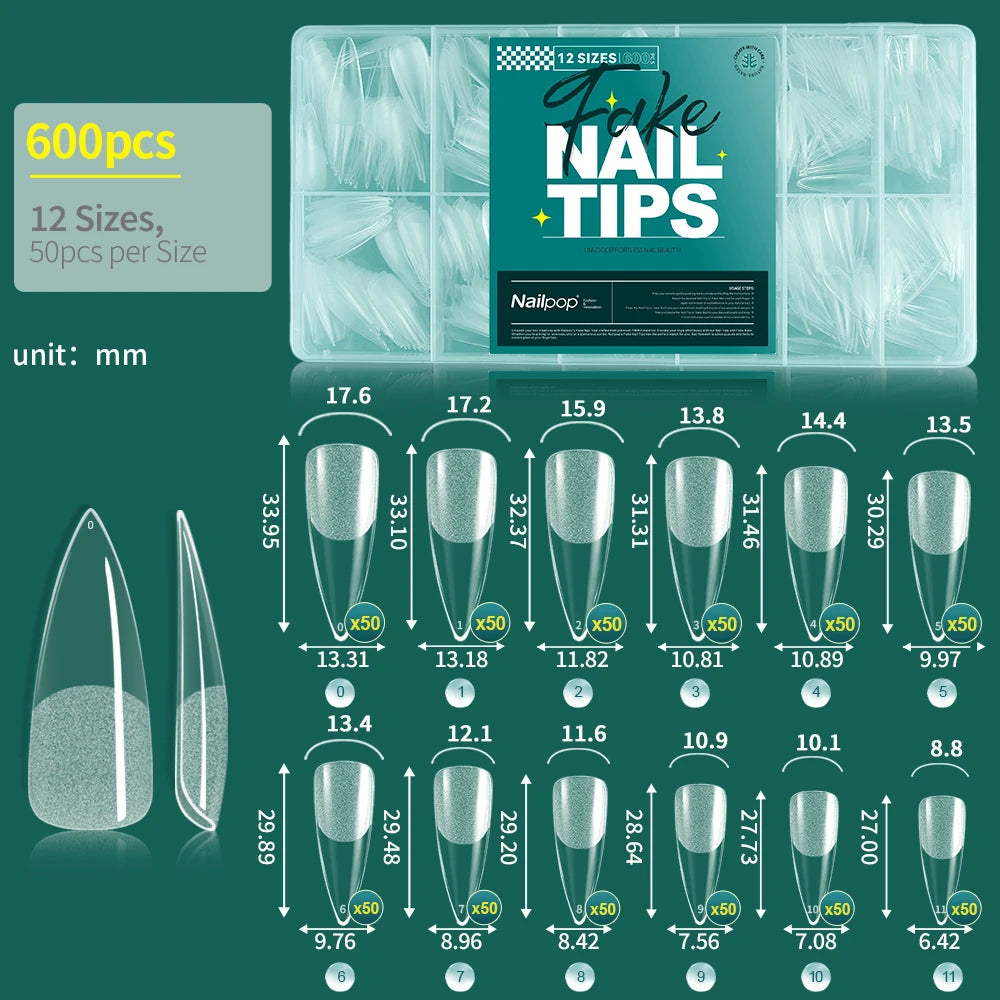 Soft Gel Nail Tips - 600pcs