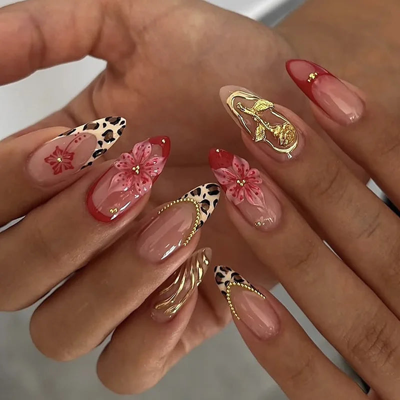 Flora Press-On Nails - 24pcs