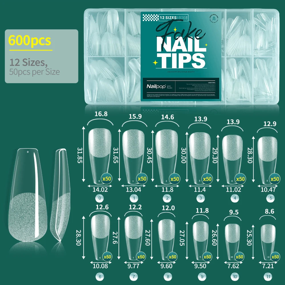 Soft Gel Nail Tips - 600pcs