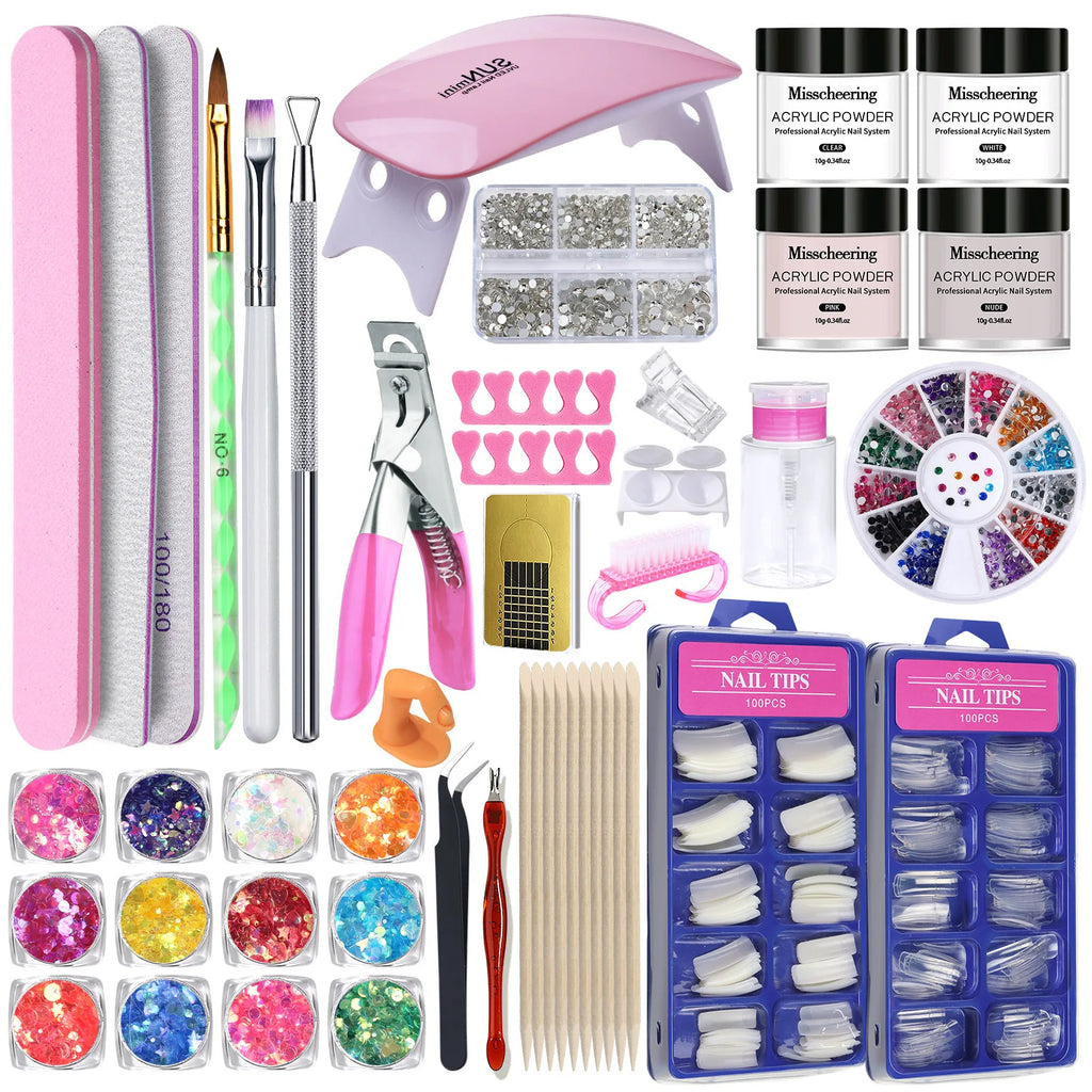 Complete Nail Kit with Crystal Powder
